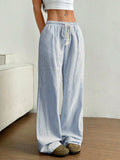Drawstring Striped Wide Leg Pants - Trendsi - Flyclothing LLC