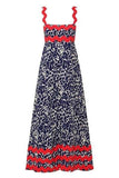 Printed Square Neck Wide Strap Maxi Dress - Trendsi - Flyclothing LLC