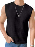 Men's Full Size Eyelet Round Neck Tank Plus Size - Trendsi - Flyclothing LLC