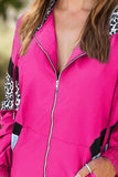 Leopard Zip Up Long Sleeve Hooded Jacket - Trendsi - Flyclothing LLC