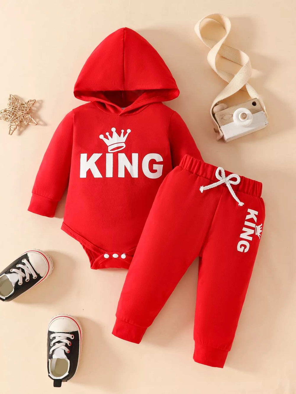 Children's Long Sleeve Bodysuit Hoodie and Pants Set - Trendsi - Flyclothing LLC