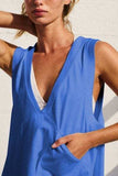 Side Slit V-Neck Tank - Trendsi - Flyclothing LLC