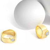 18K Gold-Plated Minimalist Design Ring - Trendsi - Flyclothing LLC