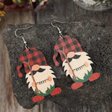 Wooden Pointed Hat Gnome Earrings - Trendsi - Flyclothing LLC