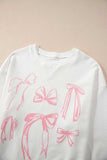 Bow Round Neck Long Sleeve Sweatshirt - Trendsi - Flyclothing LLC