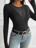 Devine Round Neck Long Sleeve T-Shirt - Trendsi - Flyclothing LLC