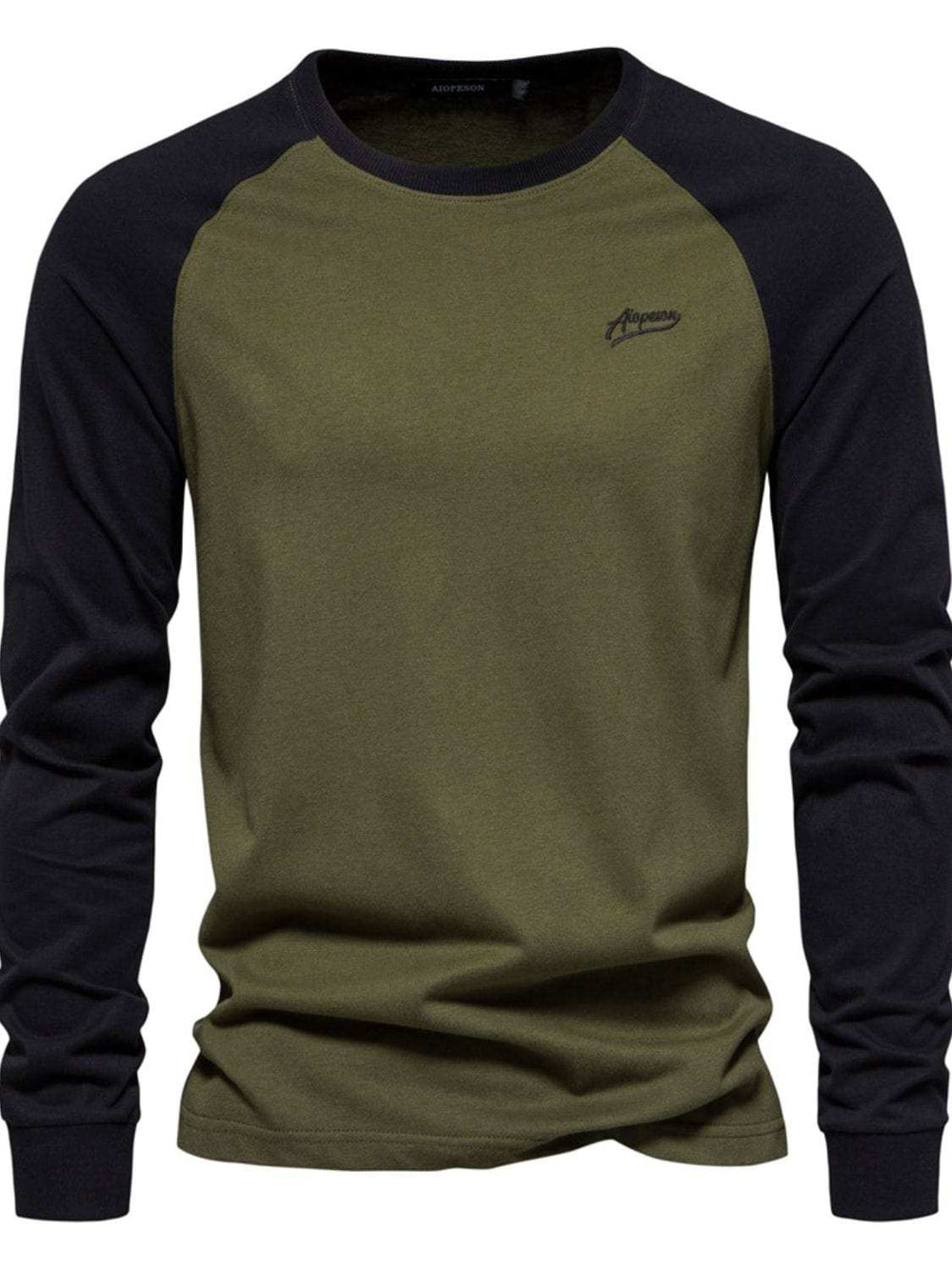Men's Contrast Round Neck Raglan Sleeve T-Shirt - Trendsi - Flyclothing LLC