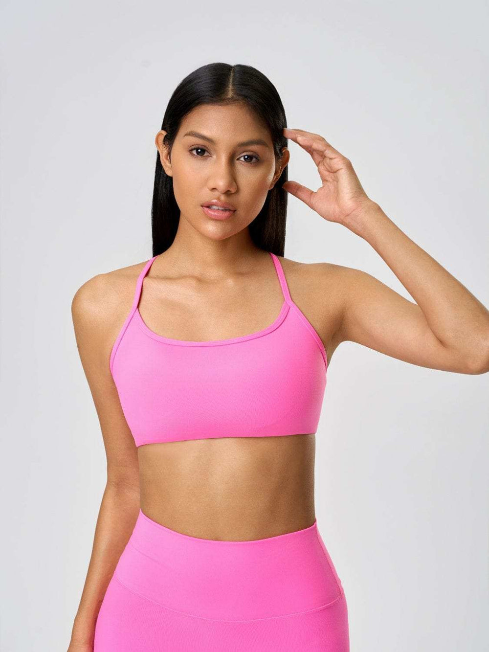 Millennia Crisscross Back Scoop Neck Active Cami with Detachable Chest Pads - Trendsi - Flyclothing LLC