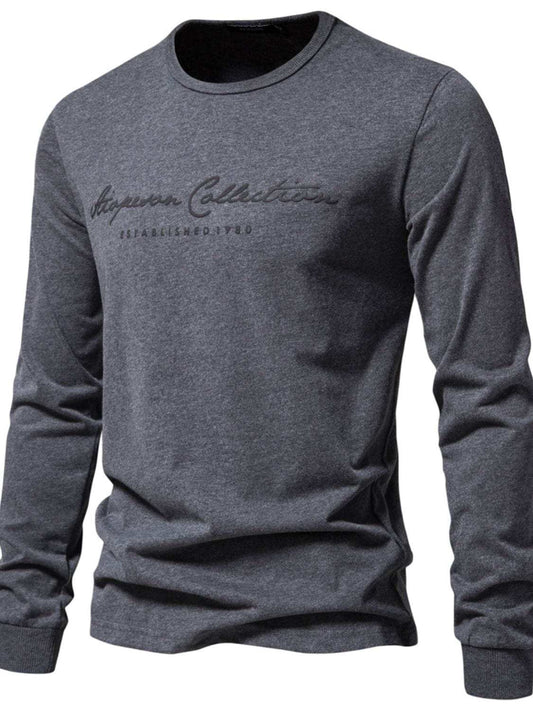 Men's Round Neck Letter Graphic T-Shirt - Trendsi - Flyclothing LLC