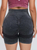 Washed High Waist Active Shorts - Trendsi - Flyclothing LLC