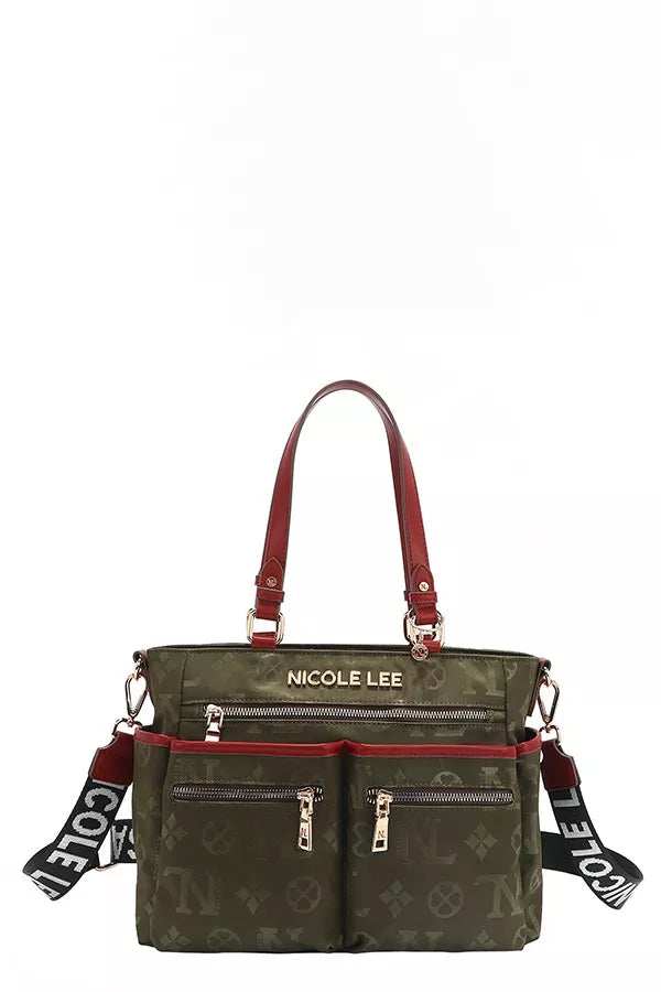 Nicole Lee USA Multi-Compartment Convertible Tote Bag - Trendsi - Flyclothing LLC