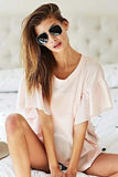 BiBi Thermal Knit with Ruffled Sleeve Top - Trendsi - Flyclothing LLC