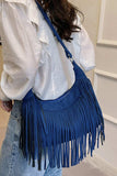 Suede Fringe Adjustable Strap Shoulder Bag - Trendsi - Flyclothing LLC