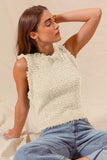 SO ME Tweed Knit Sweater Vest Top - Trendsi - Flyclothing LLC
