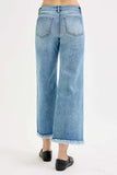 RISEN Full Size Mid Rise Crop Wide Leg Jeans Plus Size - Trendsi - Flyclothing LLC