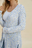Double Take Full Size Open Front Longline Cardigan - Trendsi - Flyclothing LLC