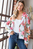 Heimish Full Size Multi Color Floral Blazers with Tunic Plus Size - Trendsi - Flyclothing LLC