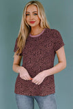 Animal Print Round Neck Short Sleeve T-Shirt - Trendsi - Flyclothing LLC