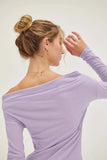 HYFVE Off Shoulder Ribbed Knit Top - Trendsi - Flyclothing LLC