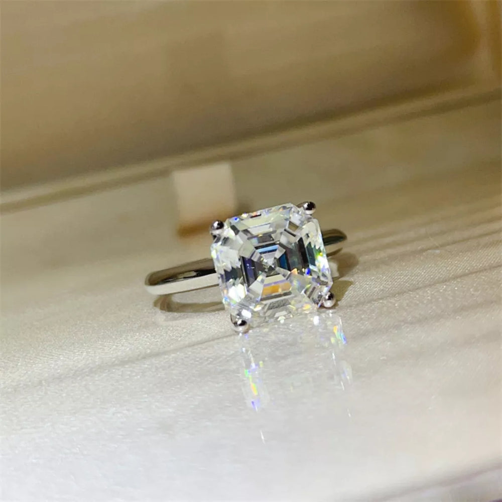 5 Carat Moissanite 925 Sterling Silver Ring - Trendsi - Flyclothing LLC