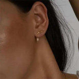 Copper Bow Stud Earrings - Trendsi - Flyclothing LLC