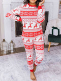 Full Size Christmas Element Round Neck Top and Pants Set - Trendsi - Flyclothing LLC