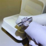 3 Carat Moissanite 925 Sterling Silver Ring - Trendsi - Flyclothing LLC