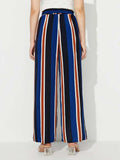 Side Slit Contrast Wide Leg Pants - Trendsi - Flyclothing LLC