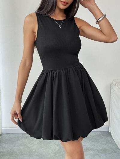 Perfee Ruched Sleeveless Mini Dress - Trendsi - Flyclothing LLC