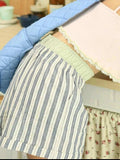 Striped Elastic Waist Shorts - Trendsi - Flyclothing LLC
