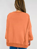 Bow Slit Round Neck Sweatshirt - Trendsi - Flyclothing LLC