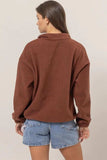 HYFVE Fleece Color Block Half Zip Sweatshirt - Trendsi - Flyclothing LLC