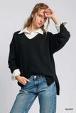 Umgee Wool Blended Pullover Sweater - Trendsi - Flyclothing LLC