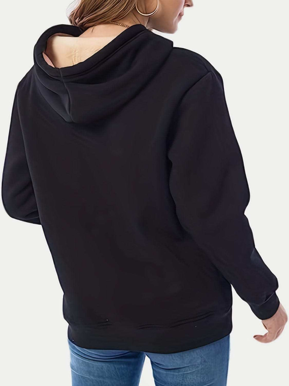 Drawstring Long Sleeve Hoodie with Kangaroo Pocket - Trendsi - Flyclothing LLC