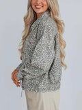 Leopard Button Up Denim Jacket - Trendsi - Flyclothing LLC