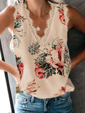 Lace Detail V-Neck Tank - Trendsi - Flyclothing LLC