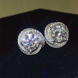 6 Carat Moissanite 925 Sterling Silver Earrings - Trendsi - Flyclothing LLC