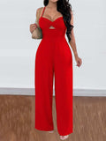 Devine Tie Back Backless Crisscross Jumpsuit - Trendsi - Flyclothing LLC