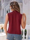 Striped Tie Neck Tank - Trendsi - Flyclothing LLC