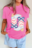 Graphic Round Neck Short Sleeve T-Shirt - Trendsi - Flyclothing LLC