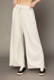 Umgee Elastic Drawstring Waistband Wide Leg Pants - Trendsi - Flyclothing LLC