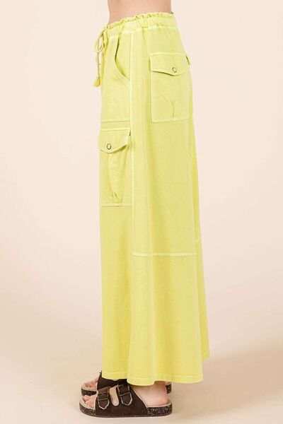Mittoshop French Terry Cargo Wide Leg Pants - Trendsi - Flyclothing LLC