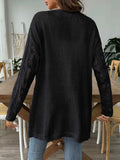 Openwork Open Front Long Sleeve Cardigan - Trendsi - Flyclothing LLC