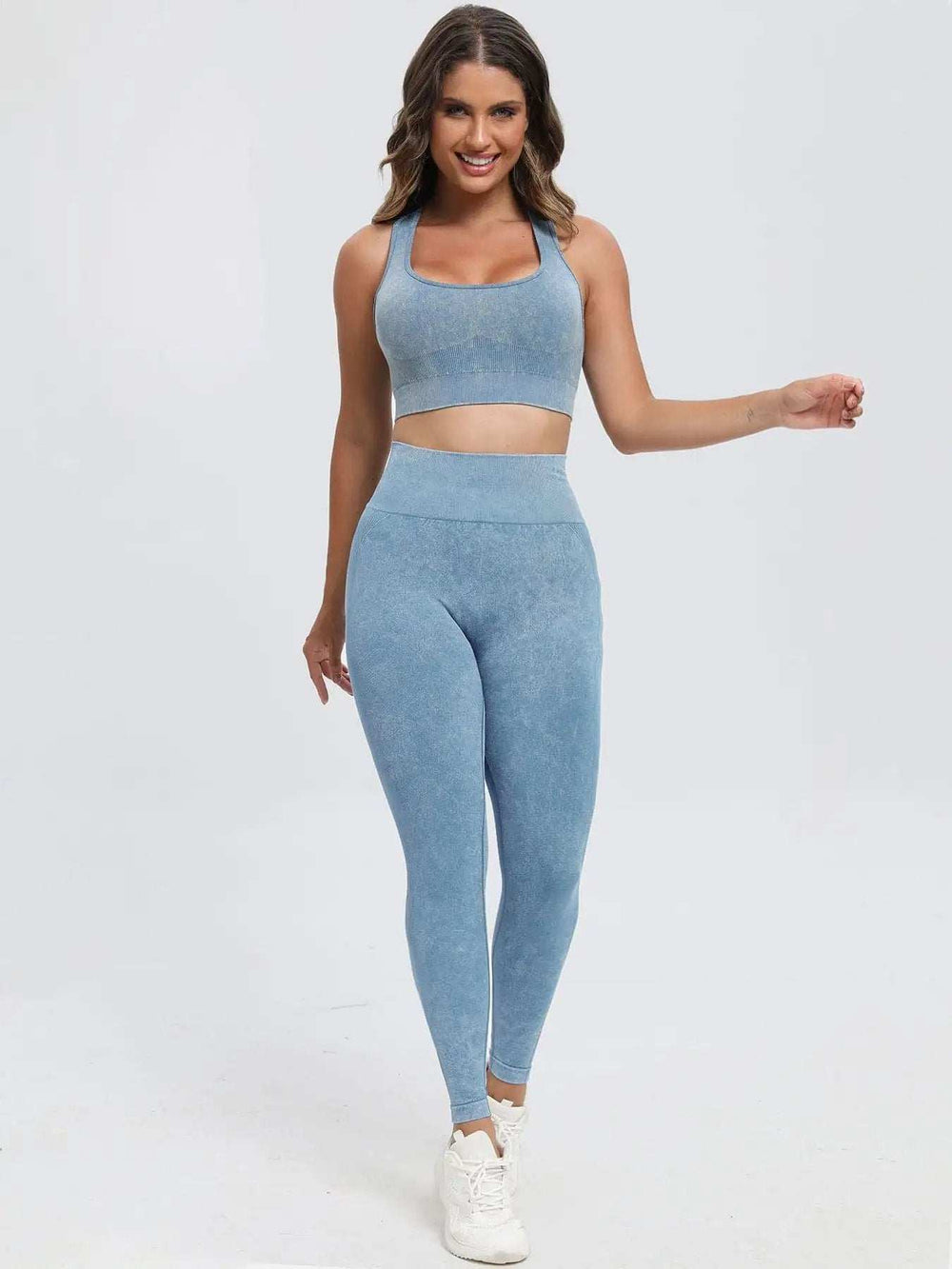 Scoop Neck Wide Strap Top and Pants Active Set - Trendsi - Flyclothing LLC