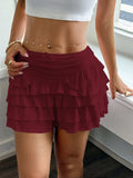 Ruffle Layered Mini Skirt - Trendsi - Flyclothing LLC