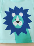 Children's Lion Short Sleeve Top and Shorts Set - Trendsi - Flyclothing LLC