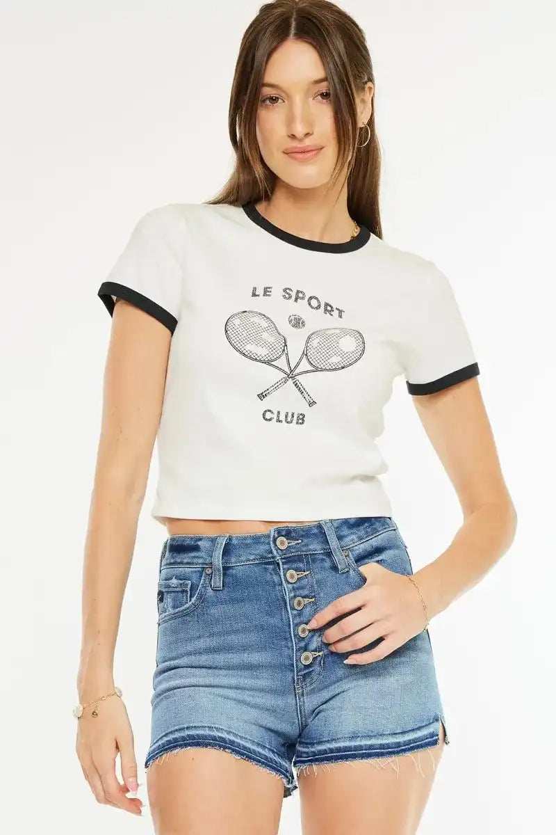 Kancan High Rise Release Hem Denim Shorts - Trendsi - Flyclothing LLC