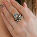 Alloy Three-Layered Open Ring - Trendsi - Flyclothing LLC