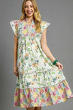 Umgee Patchwork Garden Midi Dress - Trendsi - Flyclothing LLC