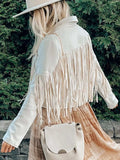 Fringe Open Front Cropped Jacket - Trendsi - Flyclothing LLC